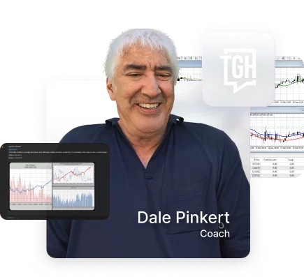 Foto de Dale con el background de live chat desde Tradegatehub