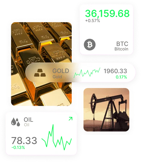 Tracking gold, oil, Bitcoin prices