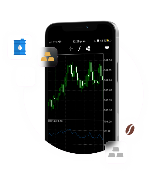 Forex portfolio on phone screen