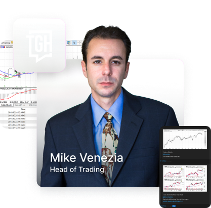 Foto de Mike con background de live trades desde Tradegatehub